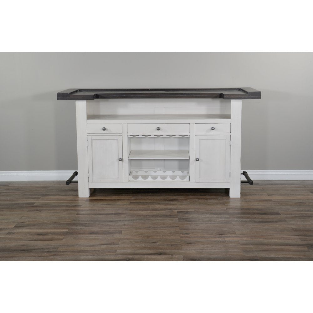 78" Farmhouse Wood Home Bar