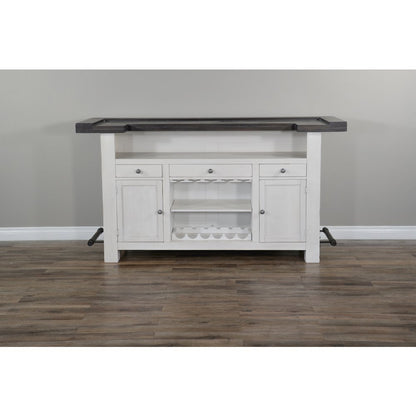78" Farmhouse Wood Home Bar