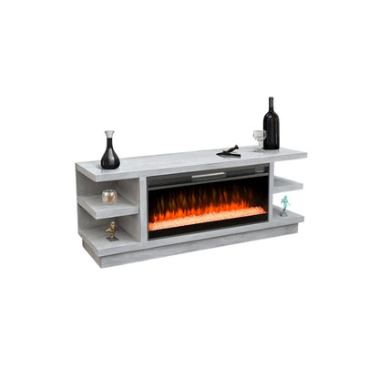 72" Media Console with Electric Fireplace