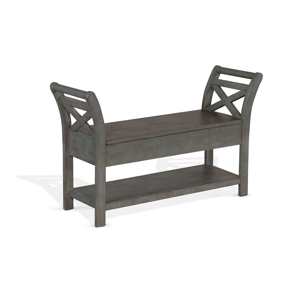 48" Accent Bench withStorage, Little Boy Blue