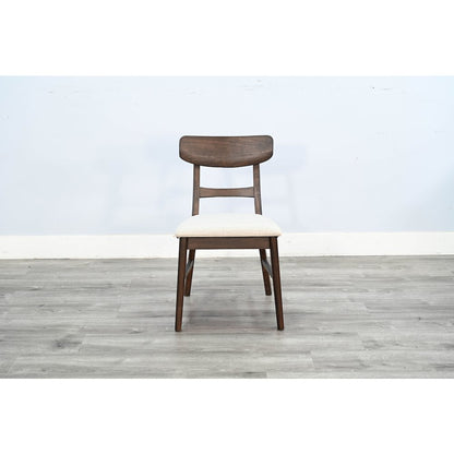 Dining Chair, Cushion Seat (Set of 2), Walnut
