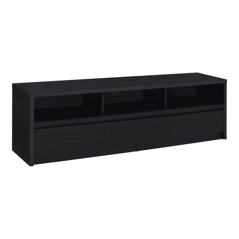 Rutland 78-inch 3-drawer TV Stand Media Console Black