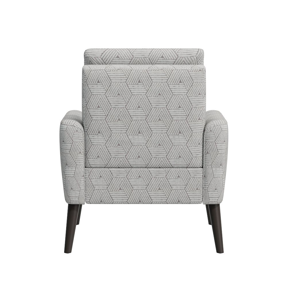 Mid-Century Modern Armchair in Tan and Cream Honeycomb