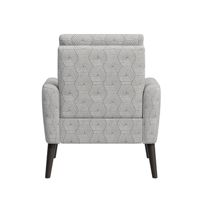 Mid-Century Modern Armchair in Tan and Cream Honeycomb