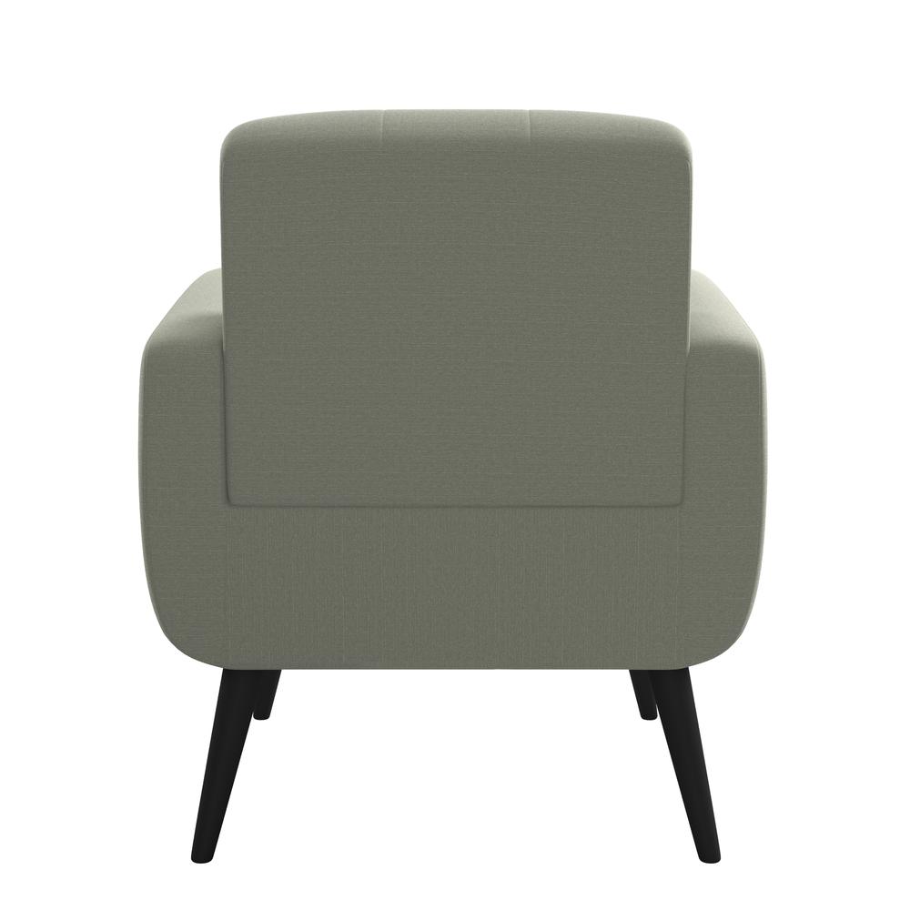 Armchair in Dove Grey Linen with Espresso Legs