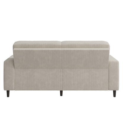 Small Space Sofa in Soft and Comfy Tan Corduroy Fabric