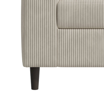Small Space Sofa in Soft and Comfy Tan Corduroy Fabric