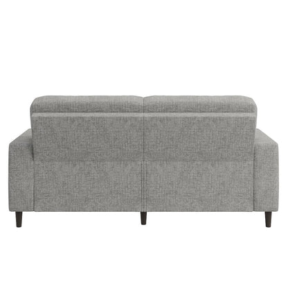 Small Space Sofa in Textured Sliver Pearl Chenille Fabric