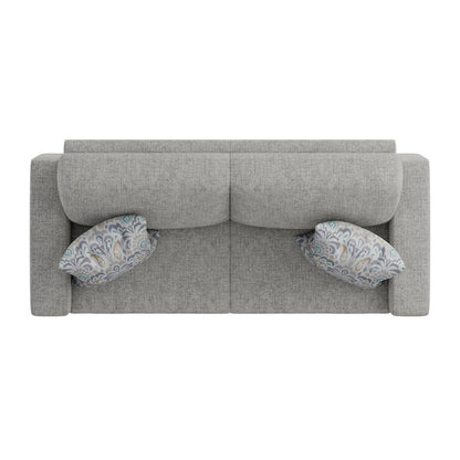 Small Space Sofa in Textured Sliver Pearl Chenille Fabric