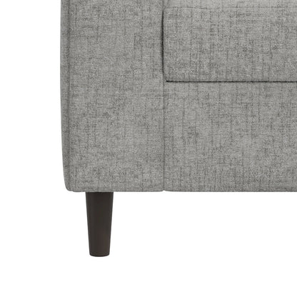Small Space Sofa in Textured Sliver Pearl Chenille Fabric