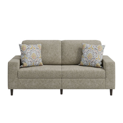 Small Space Sofa in Textured Taupe Chenille Fabric