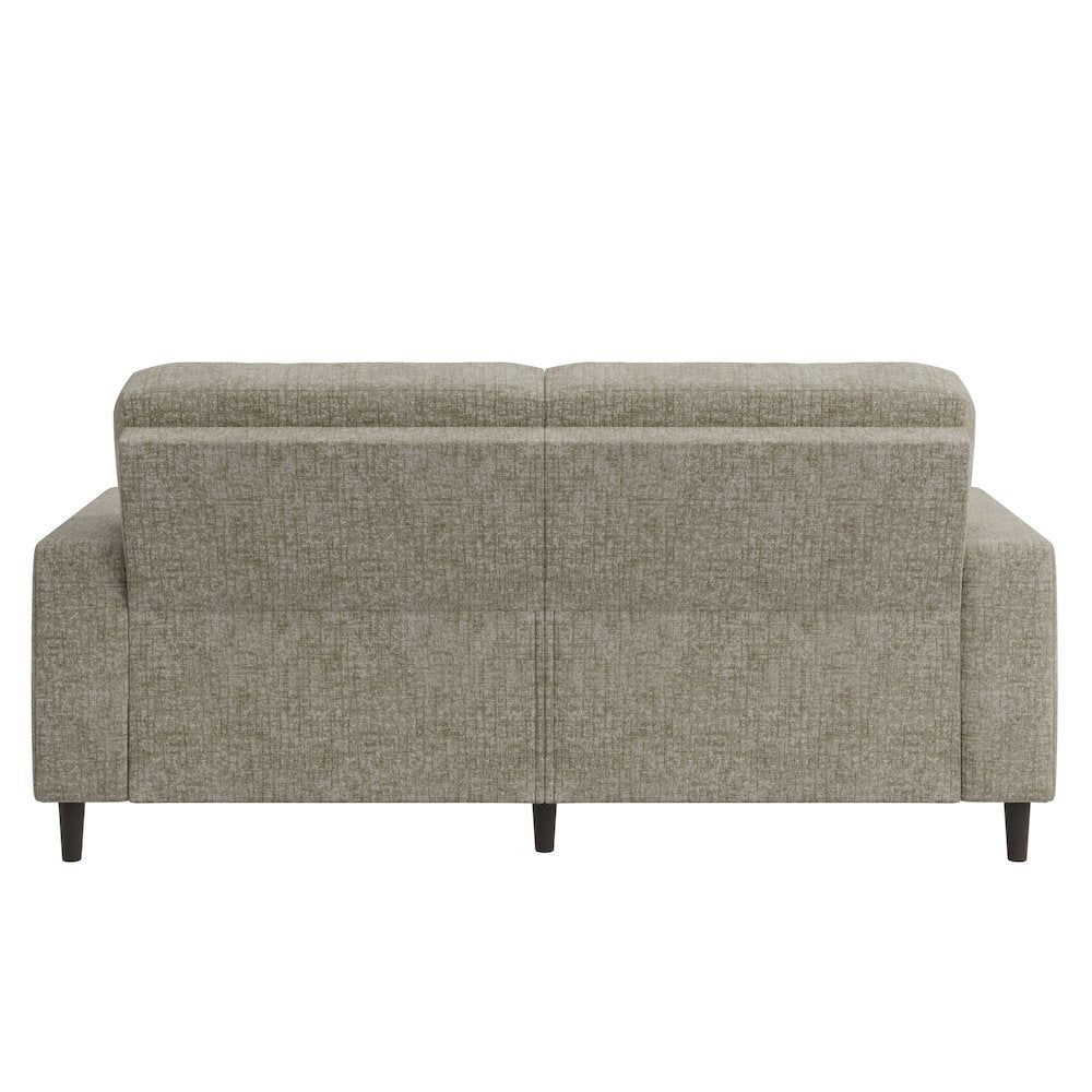 Small Space Sofa in Textured Taupe Chenille Fabric