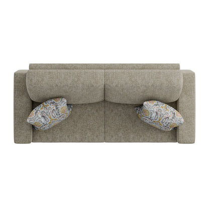 Small Space Sofa in Textured Taupe Chenille Fabric
