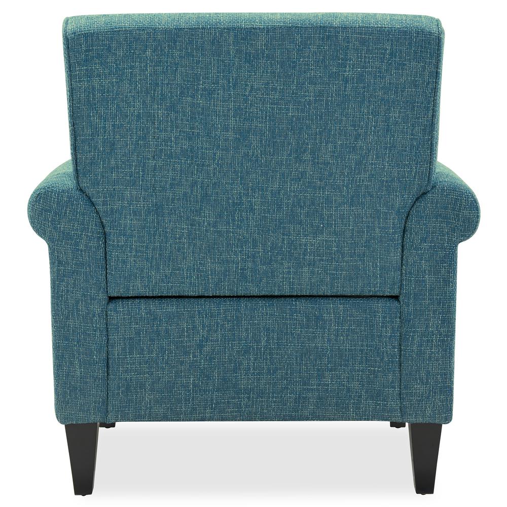 Traditional Armchair with Nailheads in Blue Tweed