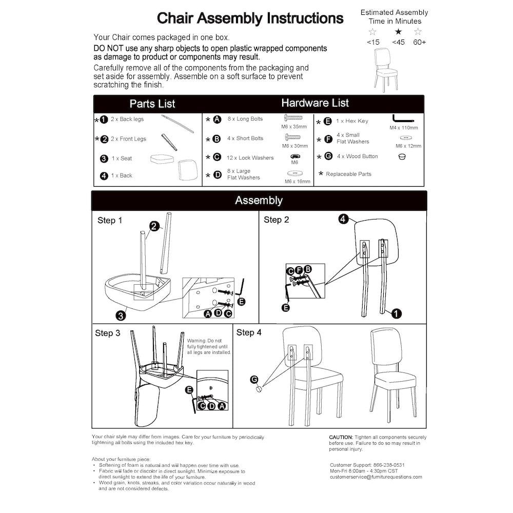 Upholstered Charcoal Gray Armless Dining Chairs (Set of 2)