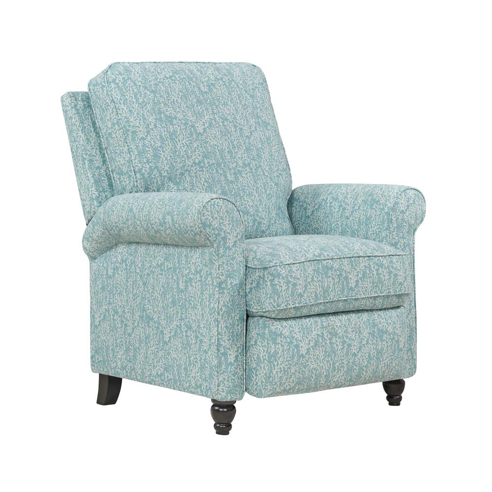 ProLounger Pushback Recliner in Sky Blue Coral Print