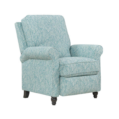 ProLounger Pushback Recliner in Sky Blue Coral Print
