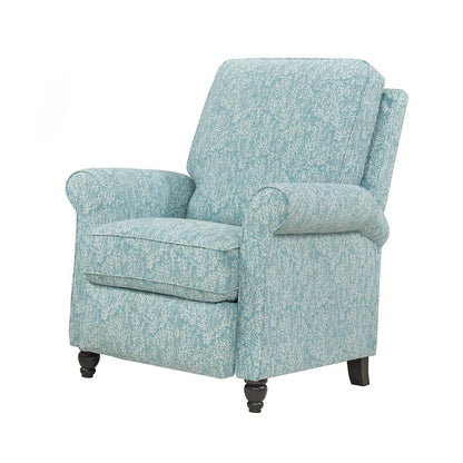 ProLounger Pushback Recliner in Sky Blue Coral Print