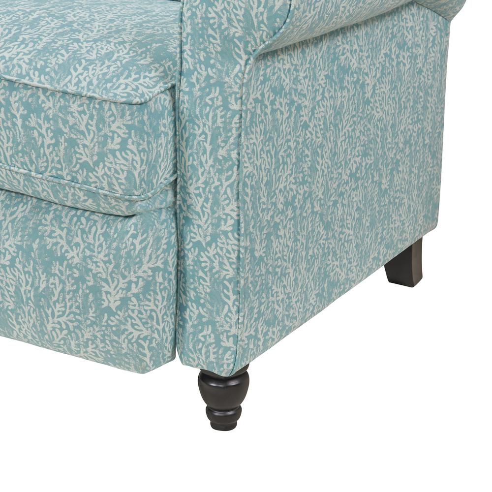 ProLounger Pushback Recliner in Sky Blue Coral Print