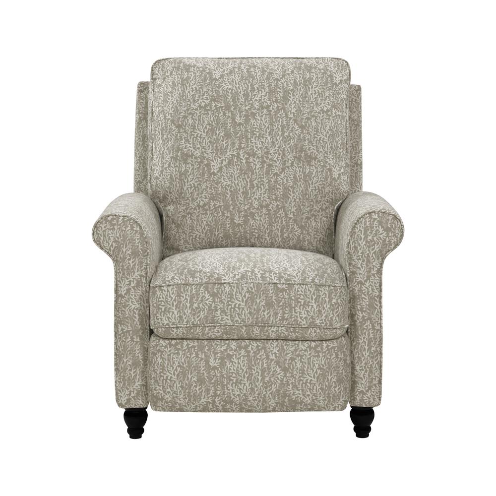 ProLounger Pushback Recliner in Taupe Coral Print