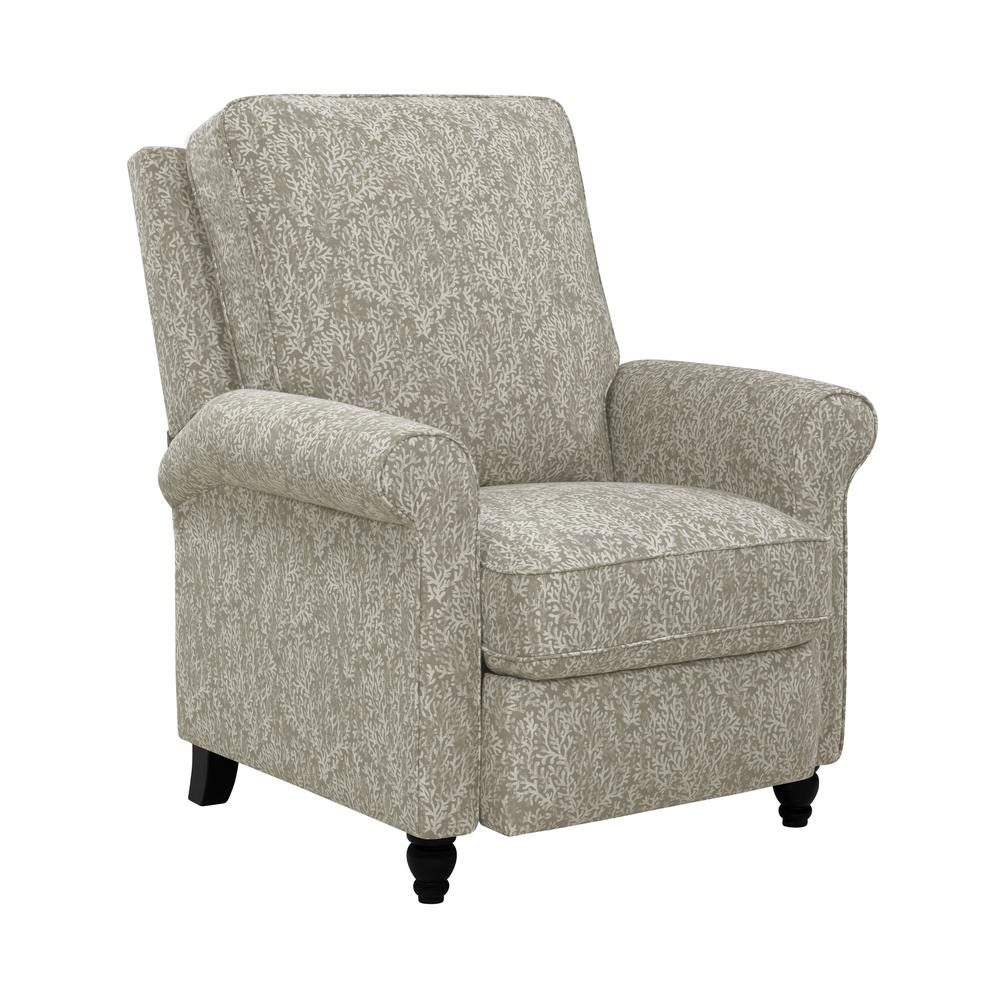 ProLounger Pushback Recliner in Taupe Coral Print