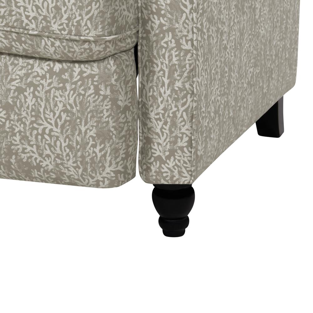 ProLounger Pushback Recliner in Taupe Coral Print