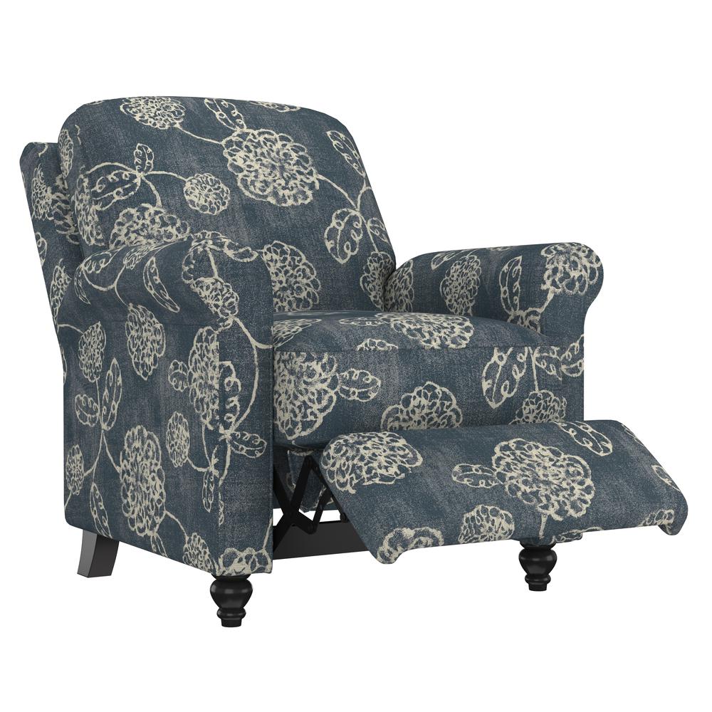 ProLounger Pushback Recliner in Caribbean Blue Floral Print