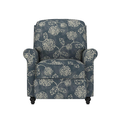 ProLounger Pushback Recliner in Caribbean Blue Floral Print