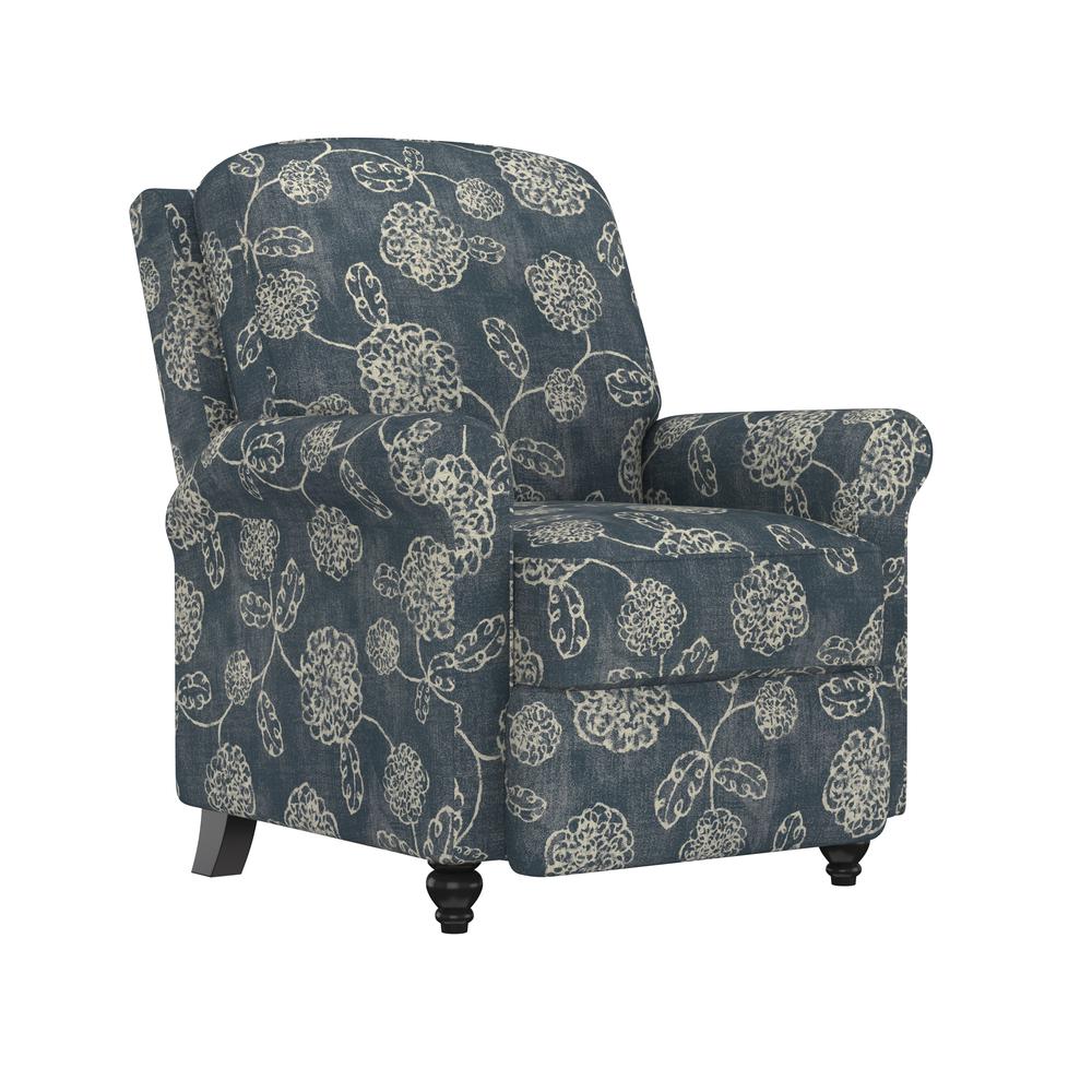 ProLounger Pushback Recliner in Caribbean Blue Floral Print