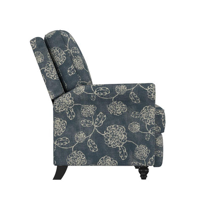 ProLounger Pushback Recliner in Caribbean Blue Floral Print