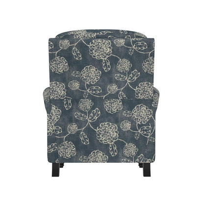ProLounger Pushback Recliner in Caribbean Blue Floral Print