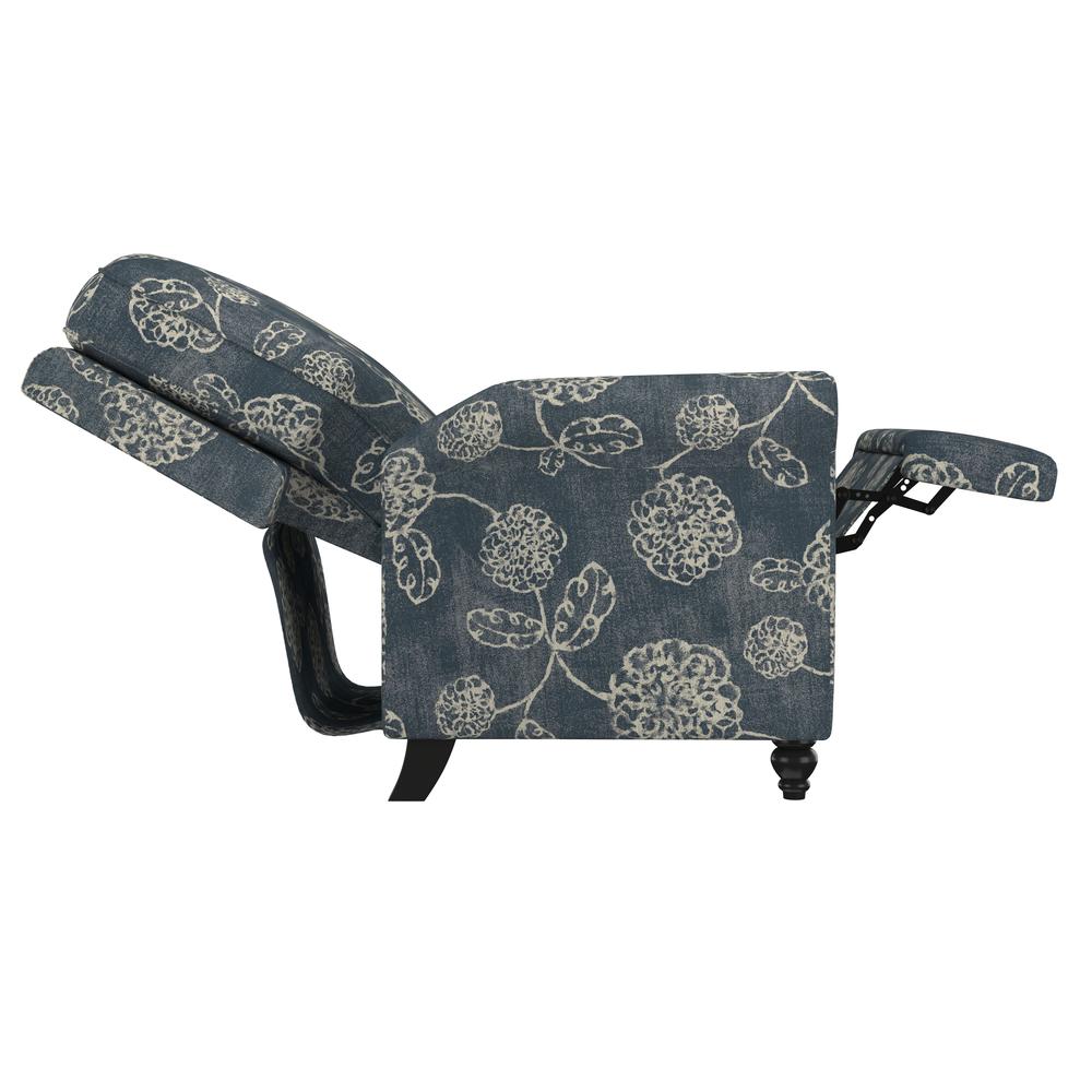 ProLounger Pushback Recliner in Caribbean Blue Floral Print