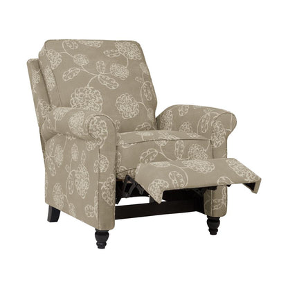 ProLounger Pushback Recliner in Taupe Floral Print