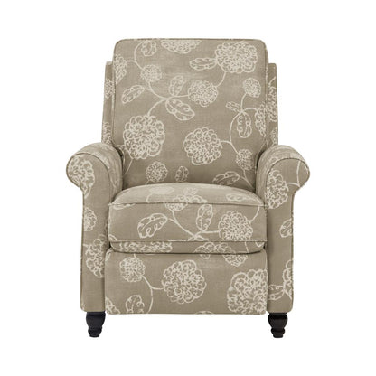 ProLounger Pushback Recliner in Taupe Floral Print