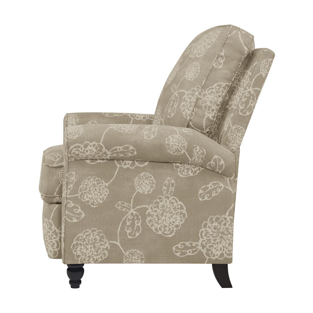 ProLounger Pushback Recliner in Taupe Floral Print
