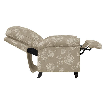 ProLounger Pushback Recliner in Taupe Floral Print