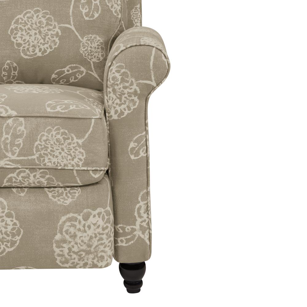 ProLounger Pushback Recliner in Taupe Floral Print