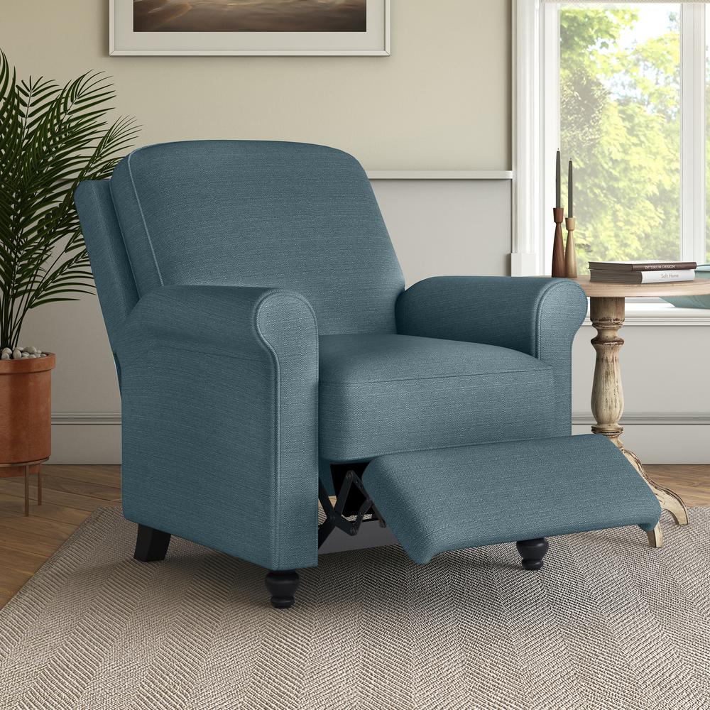 ProLounger Pushback Recliner in Caribbean Blue Linen