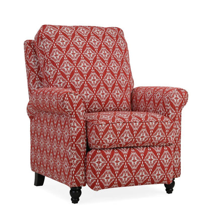 ProLounger Pushback Recliner in Cranberry Red Diamond Medallion Print
