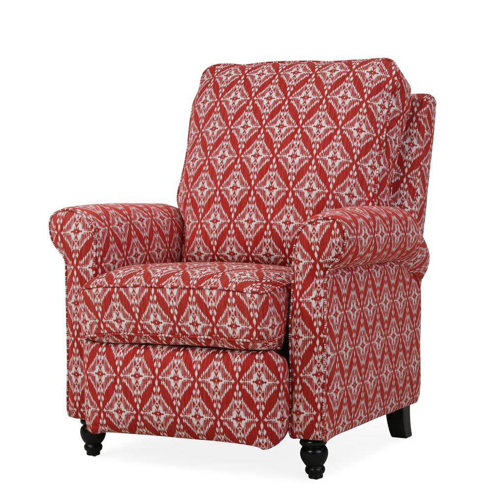 ProLounger Pushback Recliner in Cranberry Red Diamond Medallion Print