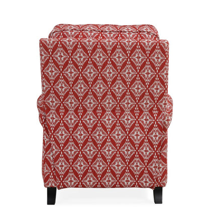 ProLounger Pushback Recliner in Cranberry Red Diamond Medallion Print