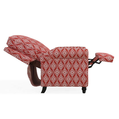 ProLounger Pushback Recliner in Cranberry Red Diamond Medallion Print