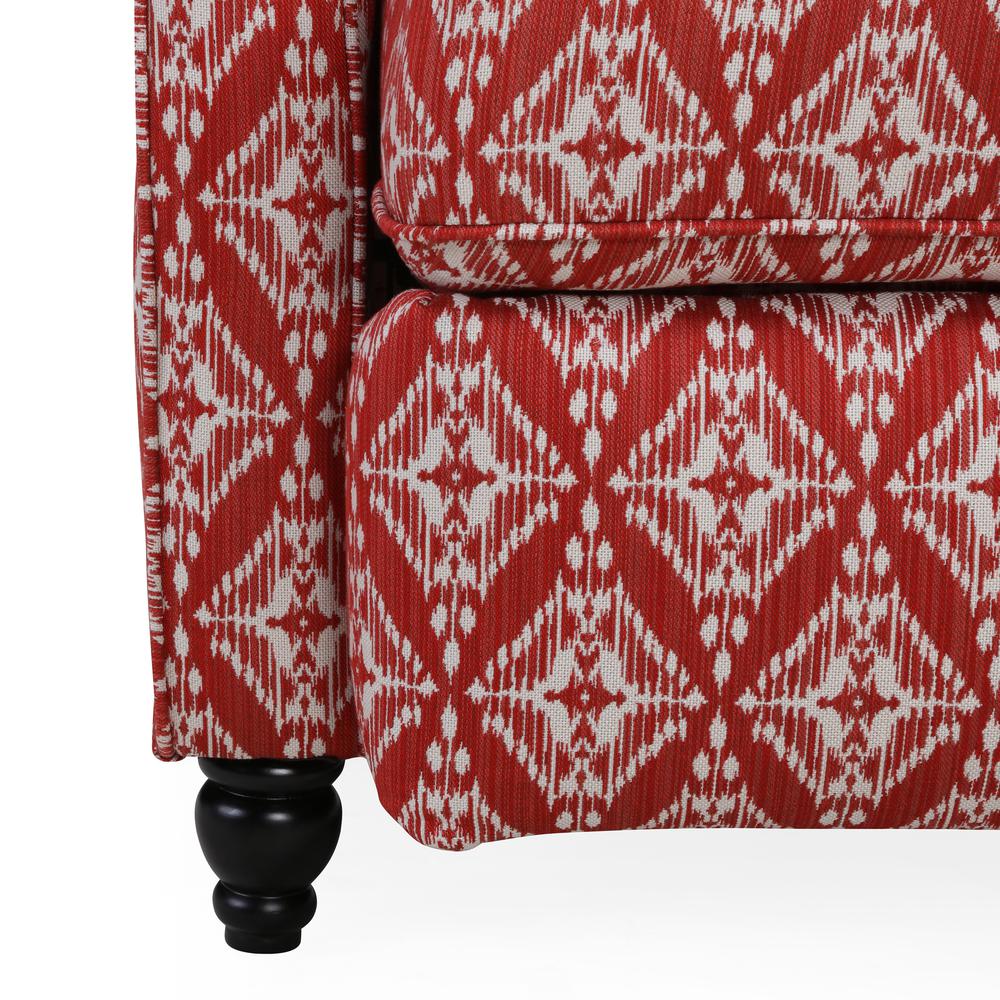 ProLounger Pushback Recliner in Cranberry Red Diamond Medallion Print