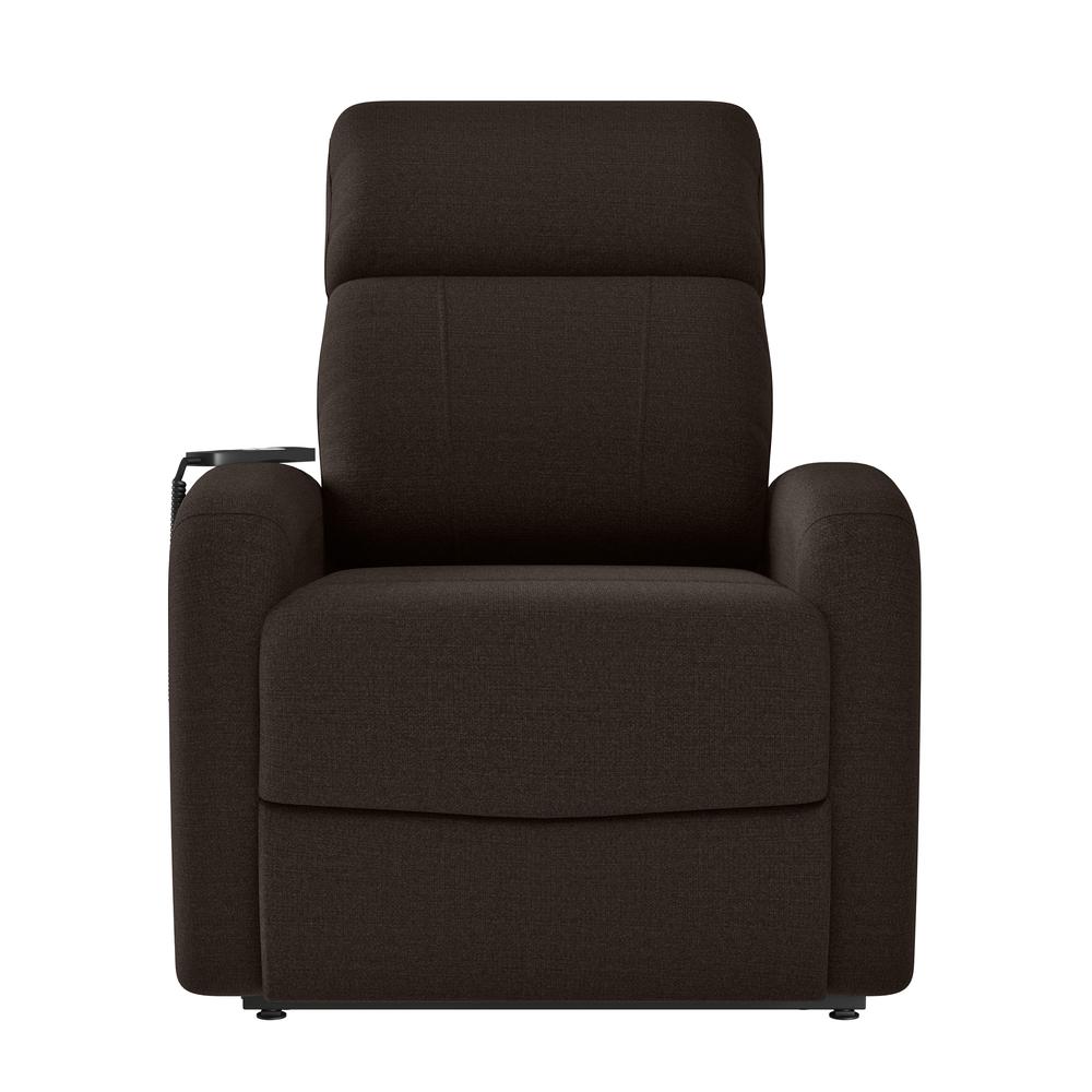 Power Recline and Lift Chair in Chocolate Brown Chenille