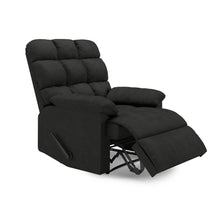ProLounger Wall Hugger Recliner in Grey Microfiber with Square Tufted Back
