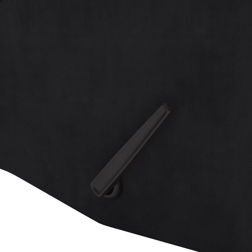 ProLounger Wall Hugger Recliner in Black Microfiber with Square Tufted Back
