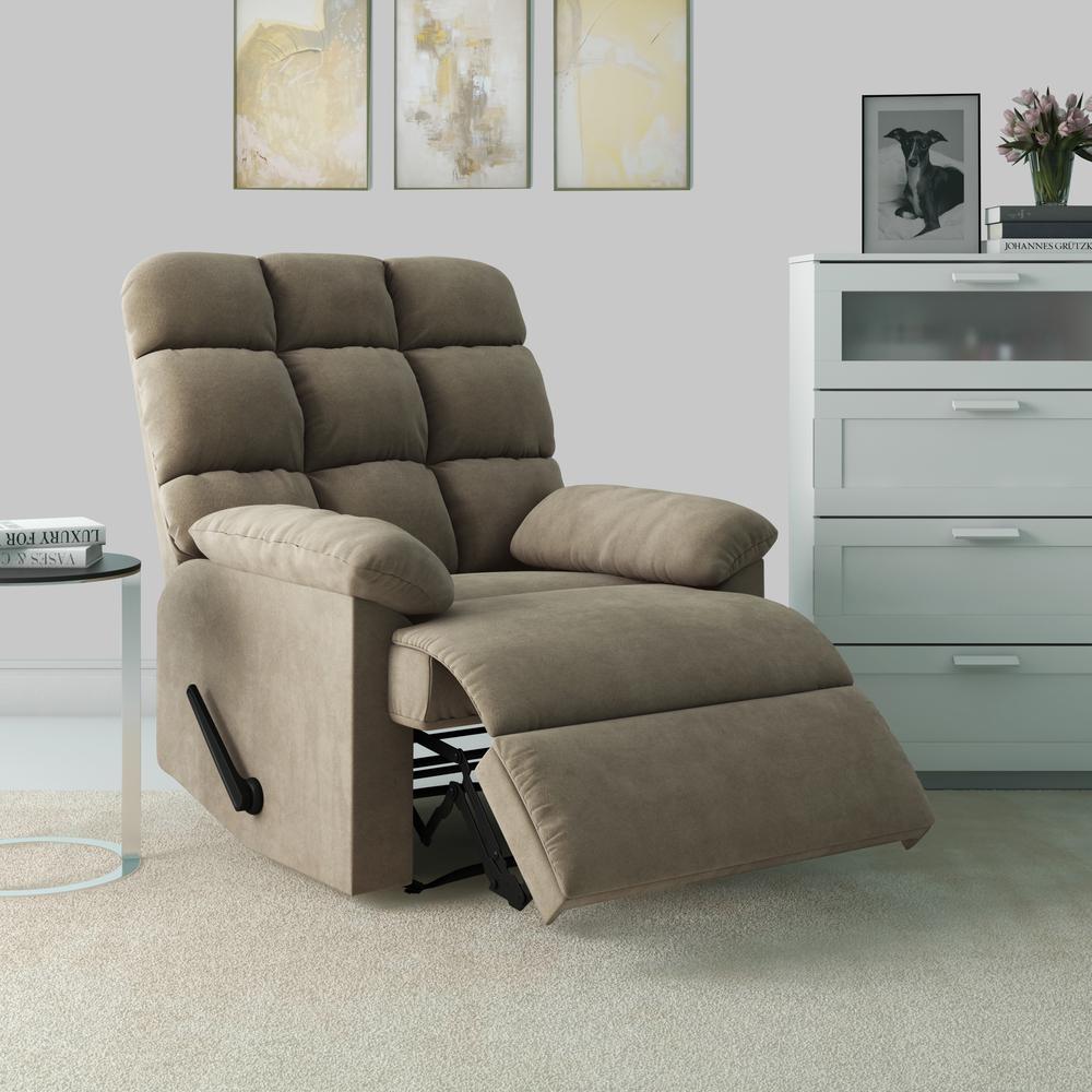 ProLounger Wall Hugger Recliner in Sage Microfiber with Square Tufted Back