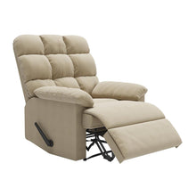 ProLounger Wall Hugger Recliner in Khaki Microfiber with Square Tufted Back