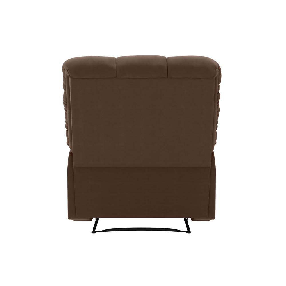 ProLounger Wall Hugger Recliner in Brown Microfiber with Square Tufted Back