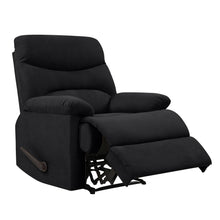 ProLounger Wall Hugger Recliner in Black Microfiber with Stitched Back